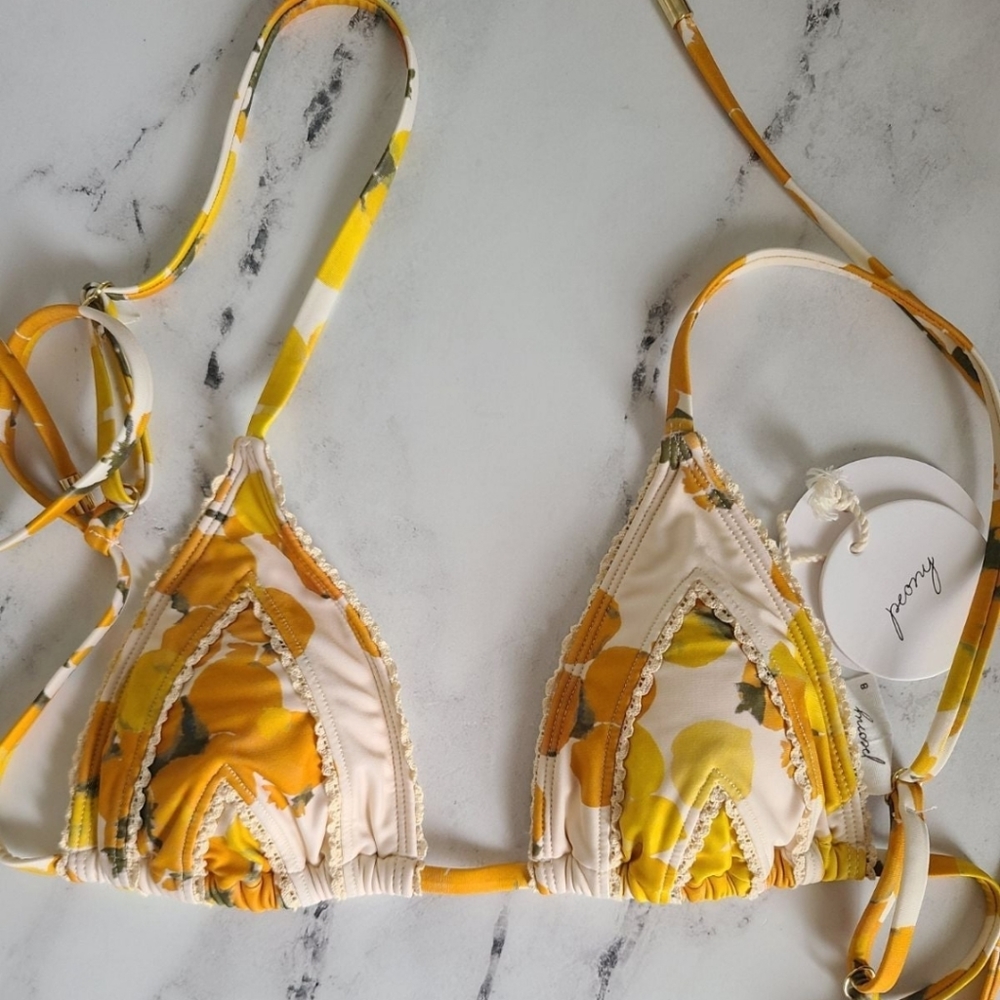 Peony Swimwear Citrus Tri String Top